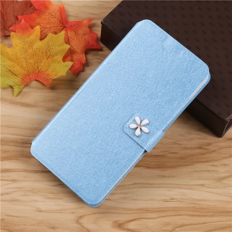 Blue Flower Coque чехол s для Motorola Moto G4 G6 G5S G5 Plus Play флип-чехол для телефона чехол для Motorola G6 Play Fundas защитная сумка capa - Цвет: Blue Flower