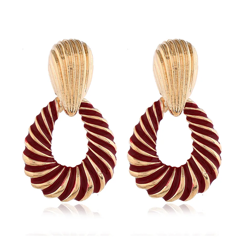 Мода Преувеличенные висячие серьги личности геометрические женские сплав новые