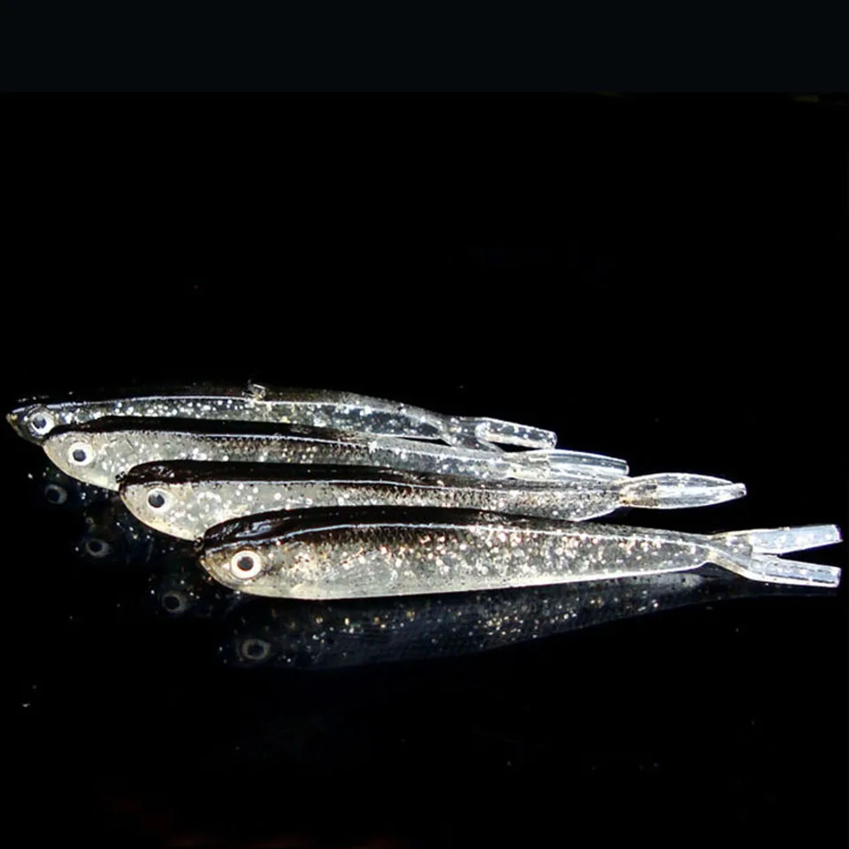 5 шт./пакет Рыбалка мягкие приманки Супер натуральный Аттрактант черный