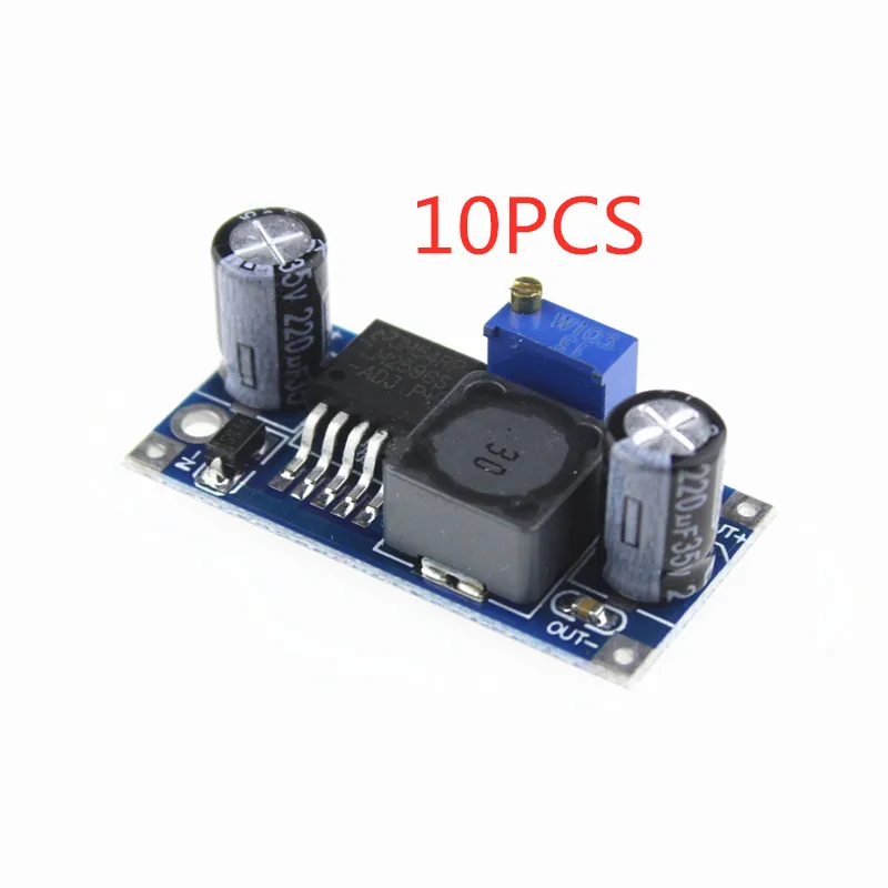 10 шт. новый экономичный LM2596 большой чип 3A модуль питания DC-DC 5 В/12 В/24 В