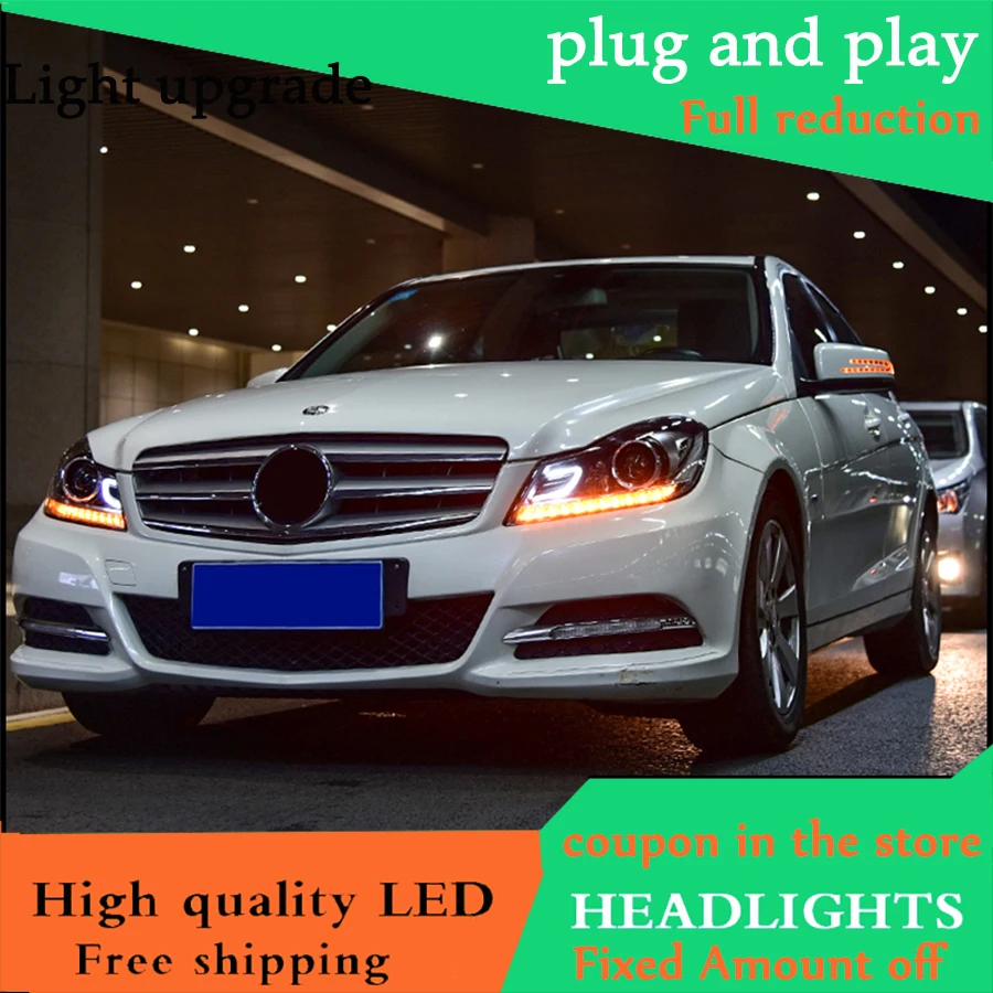 Автомобильный Стайлинг светодиодная фара для Benz W204 фары 2011 2013 C180 C200 C260