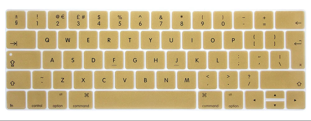 gold Чехол-клавиатура для нового Macbook Pro retina 13 15 с сенсорной панелью, силиконовая для компьютерной клавиатуры - Цвет: gold