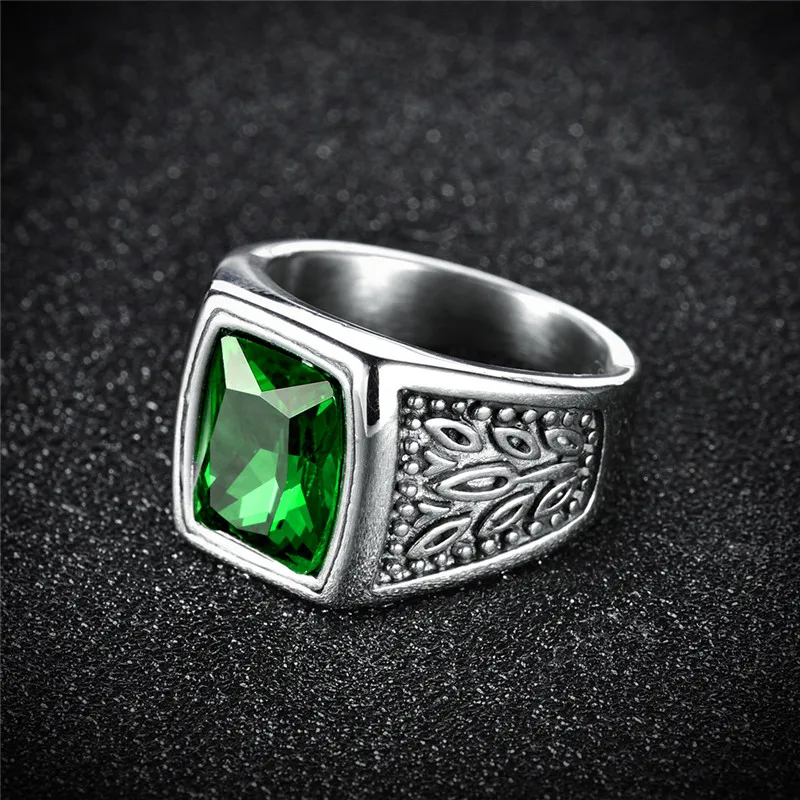 Кольцо GULICX из нержавеющей стали белого цвета кольцо с большой текстурой для