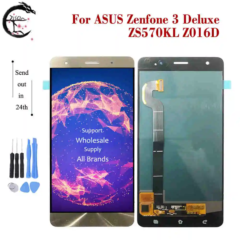 ЖК-дисплей 5,7 дюйма для ASUS Zenfone 3 Deluxe ZS570KL, Z016D, полный экран, сенсорный датчик, дигитайзер в сборе для ASUS ZS570KL, дисплей
