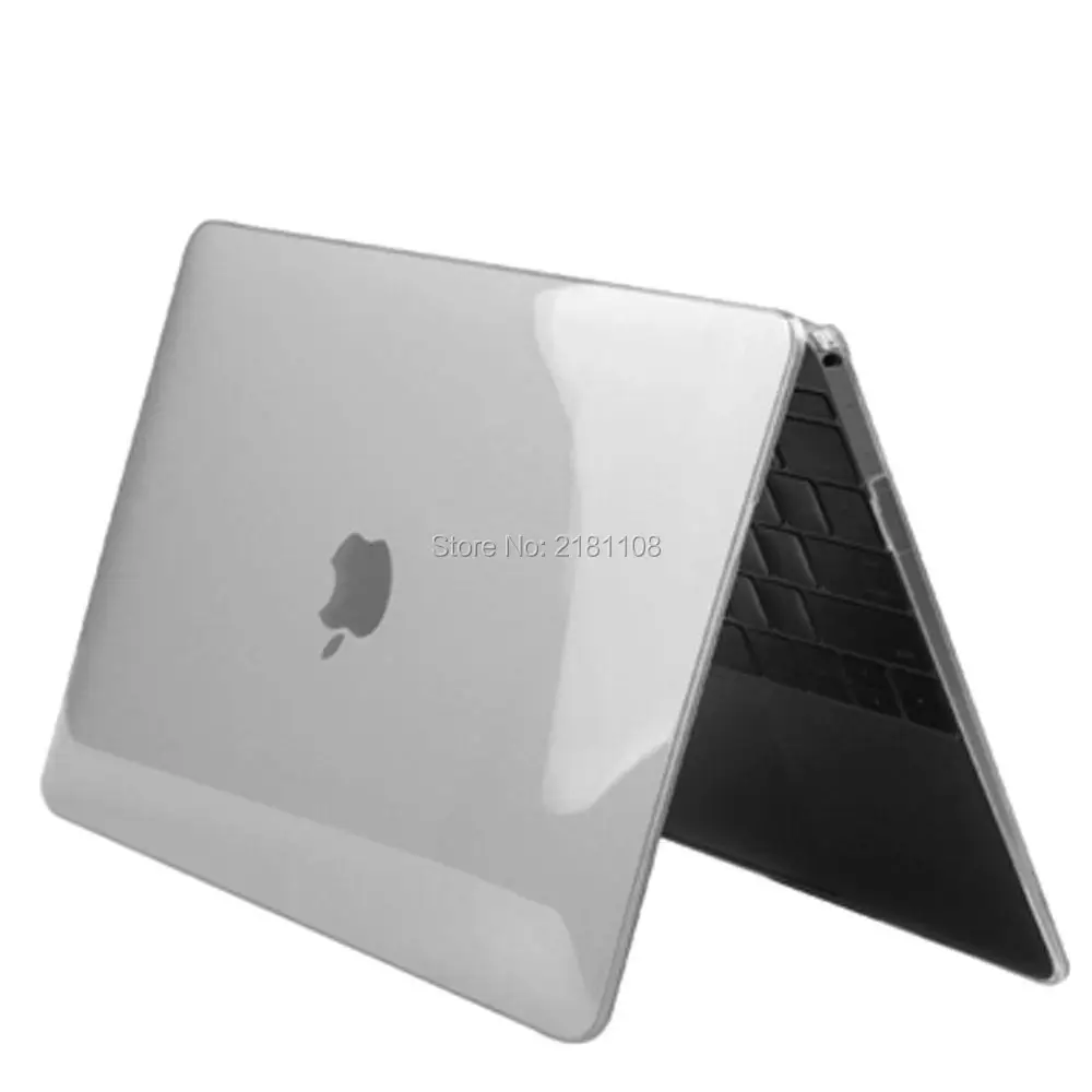 Глянцевый кристально прозрачный жесткий чехол для MacBook M1 Air A2337 прозрачная