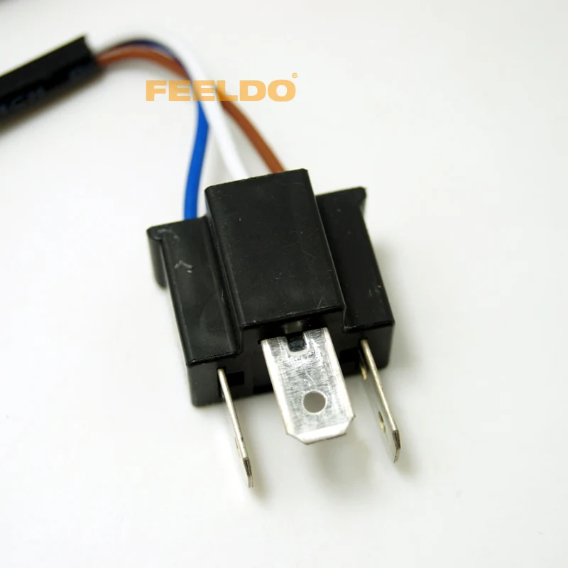 FEELDO 1 шт. 12 В 55 Вт H4/HB2/9003 Hi/Lo луч Bi-xenon релейный жгут для HID конверсионного комплекта