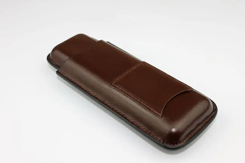 

5pcs Leather Cigar Humidor tobacco cigarette smoking pipe Cigar carrying Case Holder 2 Cigars cigar Cutter knife storage pocket