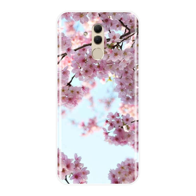 Розовый чехол для телефона с цветком вишни девочек Huawei Mate 20 10 9 Pro силиконовый