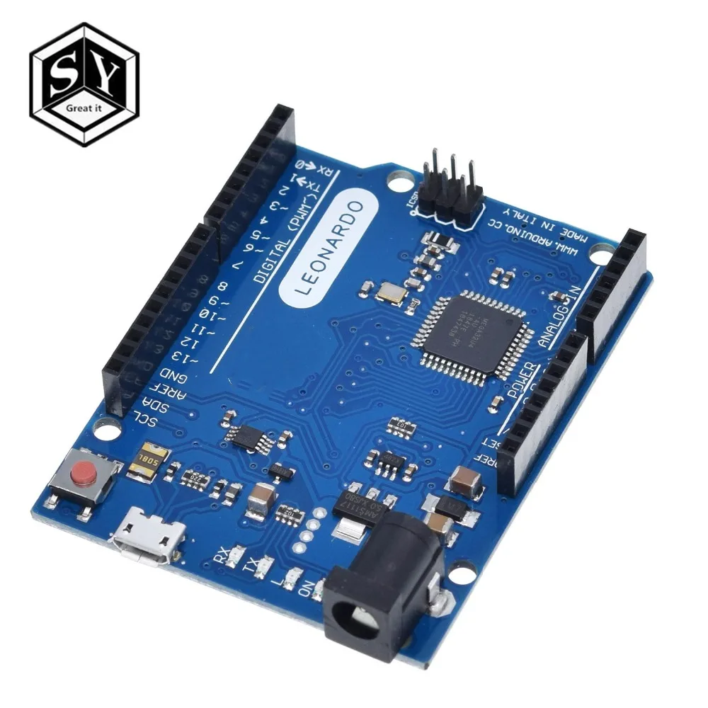 Great IT Leonardo R3 микроконтроллер Atmega32u4 макетная плата с usb-кабелем, совместимый для Arduino DIY стартовый комплект
