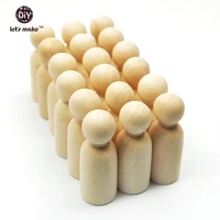 lets make 50pcs grandpa peg dolls 2 1solid hardwood natural unfinished beads turnings ready for paint or stain wooden toy