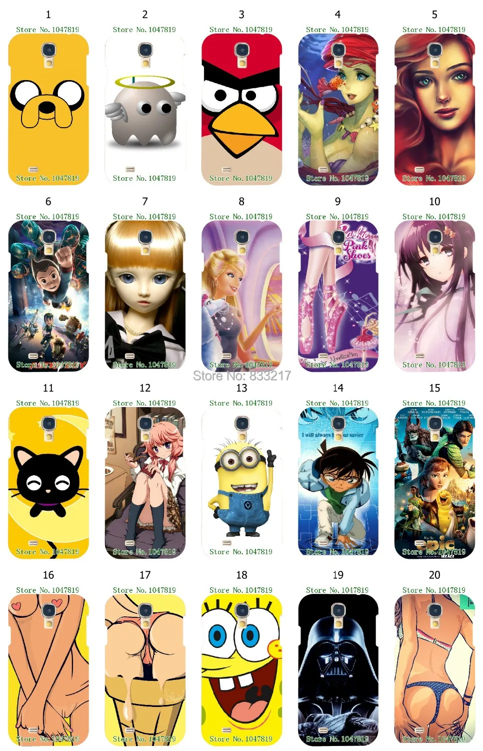 Hot 20 pcs/lots mix2 hard White case cover for Samsung s4 (i9500) +free shipping | Mobile Phone Cases &amp Covers