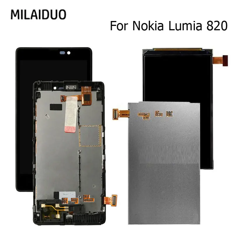 ЖК дисплей для Nokia Lumia 820 сенсорный экран дигитайзер стекло сенсор в сборе черный с