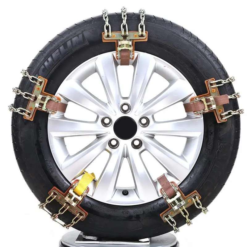Tire Anti-skid Steel Chain Snow Mud Car Security Tyre Belt Clip-on Chain for Car Truck SUV 4pcs/6pcs Dropship 9.29