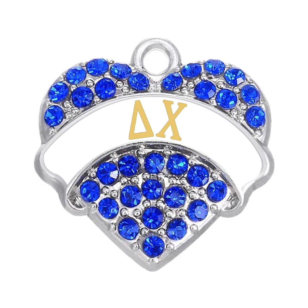 Экологически чистый сплав родием хрустальное сердце Форма греческая буква