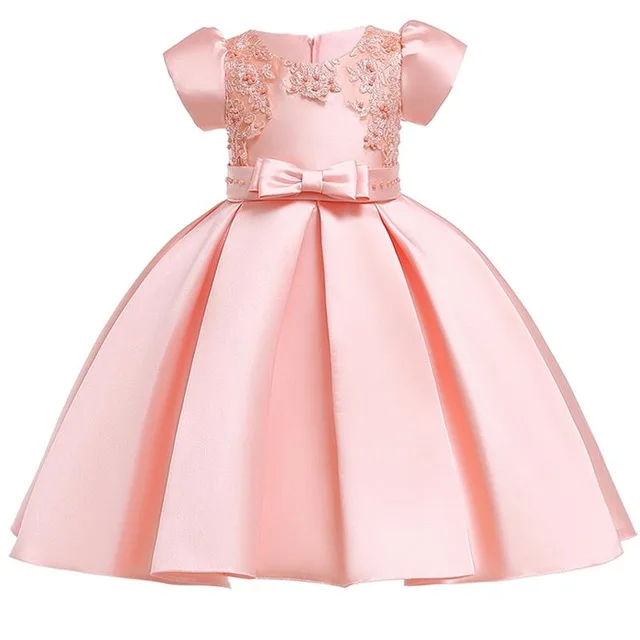 Pink Коллекция года, летнее платье, костюм Детские платья для девочек, детская одежда Вечерние платья для свадьбы платье для девочек платье принцессы для детей возрастом от 3 до 10 лет, L5073 - Цвет: Pink