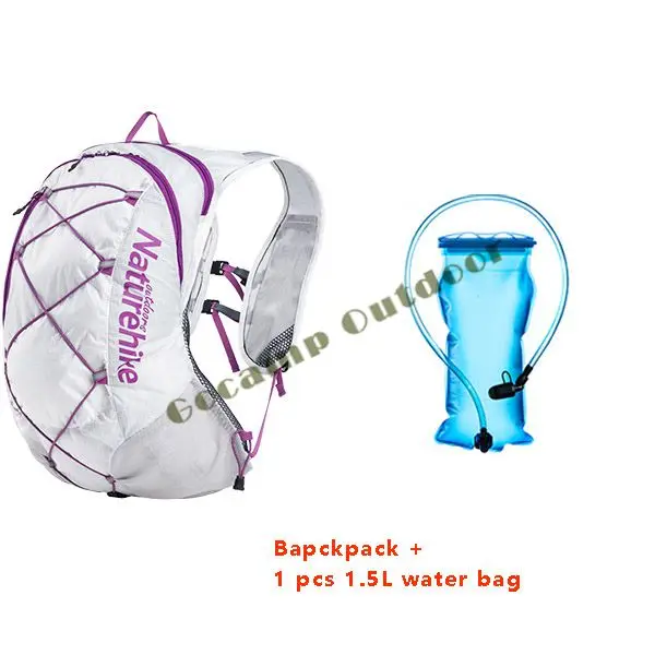 white with bladder Naturehike Открытый гидратации пакет бег рюкзак Велоспорт сумка походная сумка для воды легкий NH18Y002-B - Цвет: white with bladder