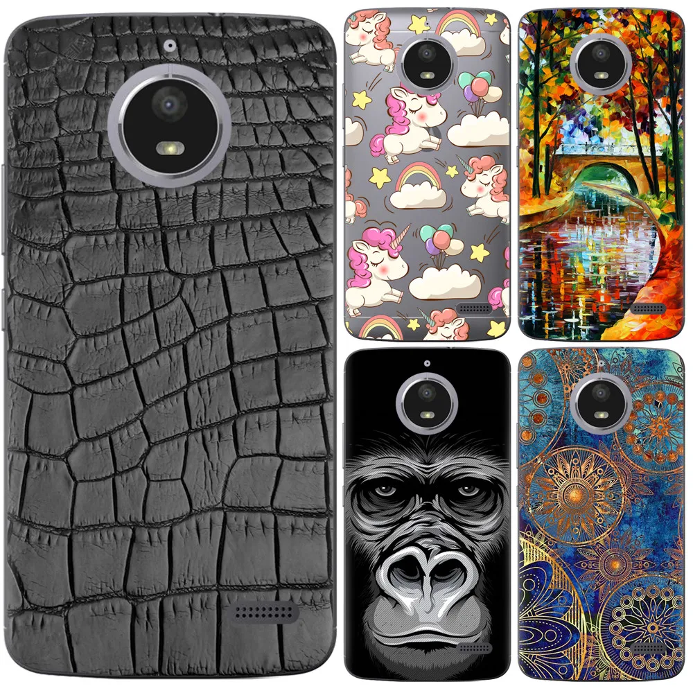 Для Motorola Moto E4 плюс Силиконовая задняя крышка Мягкие TPU для E 4 панели телефона с