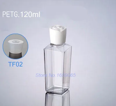 

120ML прозрачные квадратные пластиковые лосьон пустой уход за кожей подпиточной воды тонер бутылка Косметическая упаковка бутылки многоразо...