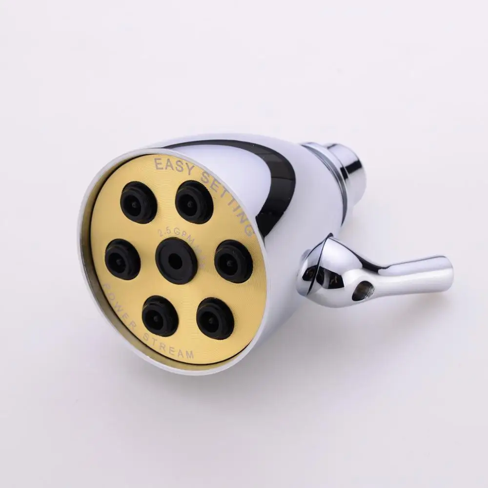 

Brass Power Stream 3 Function High Pressure Adjustable Faucet Queen Sprayer Shower Head, Polished Chrome