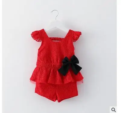 Детская одежда 2016 г. Лидер продаж стильные кружевные шорты принцессы с рукавами