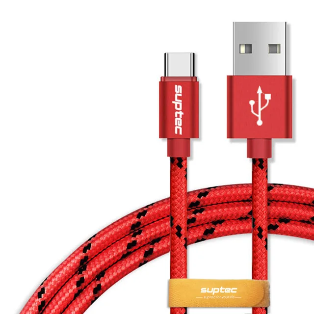 Red Кабель Suptec 3 м usb type-C для xiaomi redmi note 7 USB-C, быстрая зарядка для мобильного телефона, кабель type-C для samsung Galaxy S9 S8 Plus - Цвет: Red