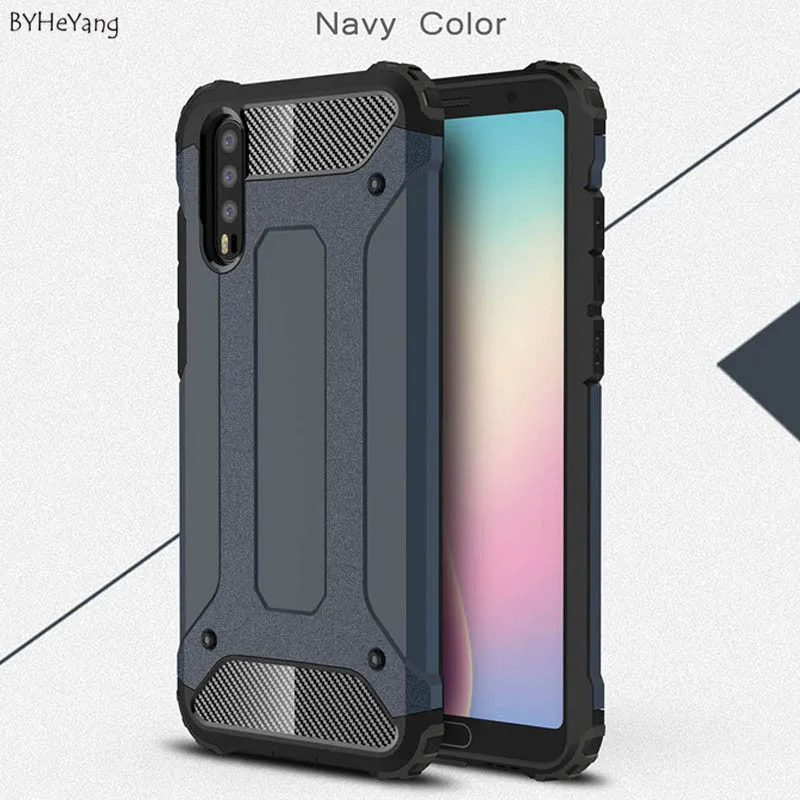 BYHeYang Armor Back Cover For Huawei P20 Phone Case Hybrid Heavy Duty Anti-Shock Pattern coque Fundas Shockproof |