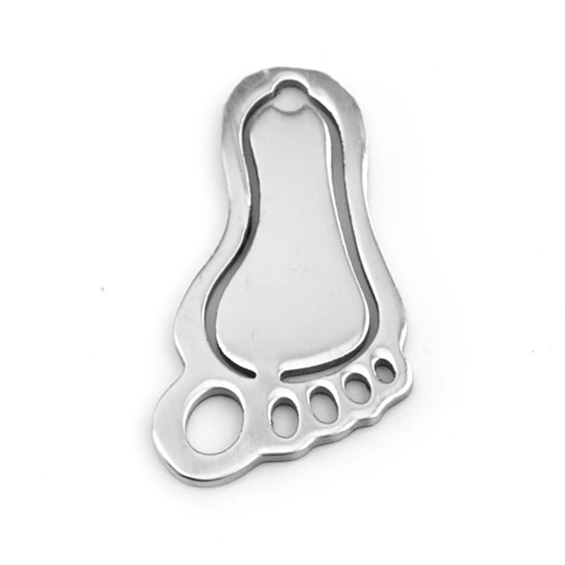 

high polish baby foot toe charms Necklaces &Pendants stainless steel DIY Necklace for men jewelry wholesale 10 pcs