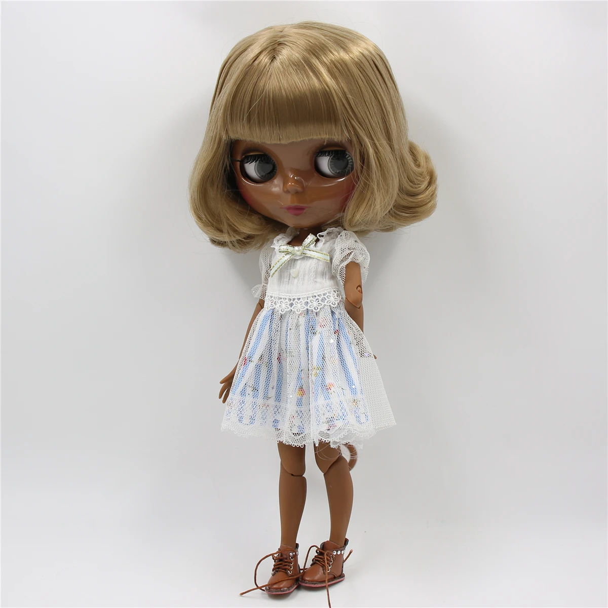 Ледяной DBS Blyth кукольные 1/6 bjd шарнирное тело каштановые волосы загорелая кожа