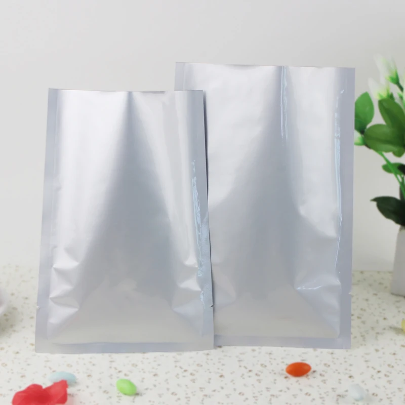 

100pcs/lot 22x30cm silver Pure aluminium flat bag, facial mask/ food/ Powder packing pouch heat sealable mylar pouch