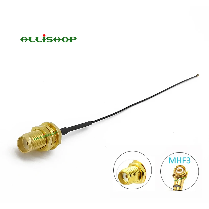 ALLiSHOP IPX IPEX U. FL MHF3 к SMA женский RF Pigtail Соединительный кабель для мини PCI 0,81 мм M2 карты WiFi карты беспроводной маршрутизатор