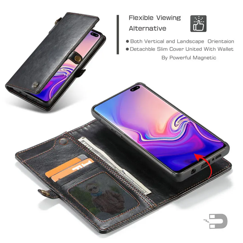 Магнитный кожаный чехол кошелек с подставкой для Samsung S20 Plus Galaxy Note10 S10 S9 S8 Note 9 8|case for