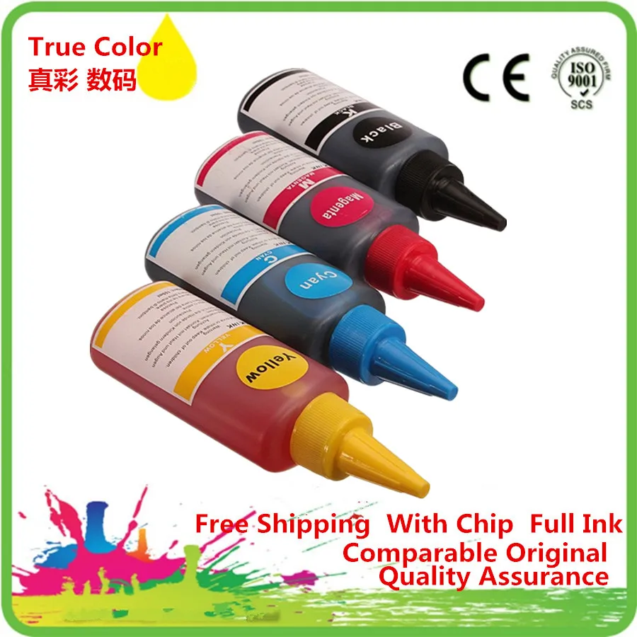

Refill Ink Kit Dye Ciss Ink For Epson T1301-T1304 SX525WD SX620FW BX525WD BX625FWD Inkjet Printer Refillable Cartridge