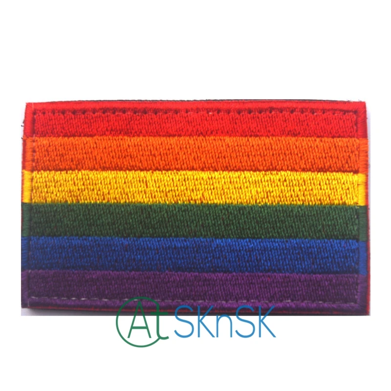 1 шт./лот вышитые нашивки и лесбиянок Радуга фестиваль Прайд Флаг патч крест