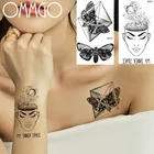 Татуировки OMMGO Diamond Moth, временные мыслители, планета, татуировки для мозга, наклейки для мужчин, женский боди-арт, мужской боди-арт, рука, шея, поддельные наклейки бумага для тату