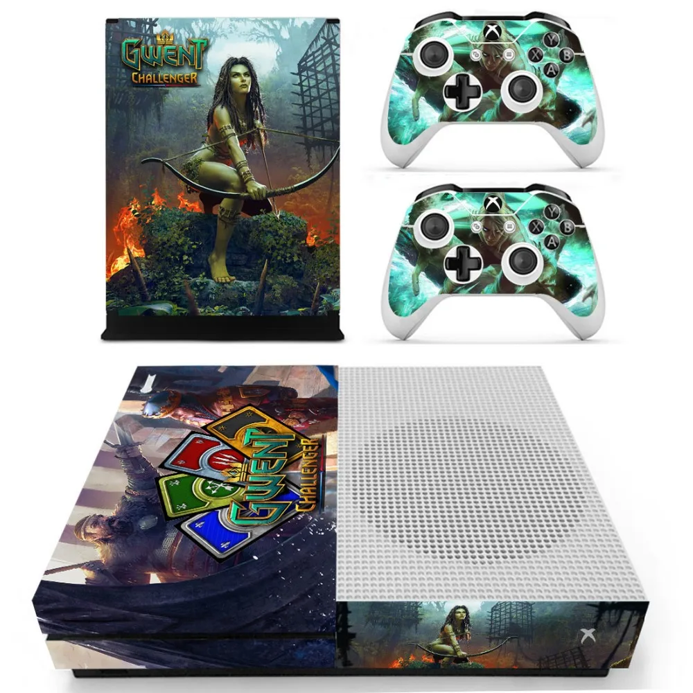 Наклейки GWENT Vinly Skin для консоли XBOX One S с двумя беспроводными