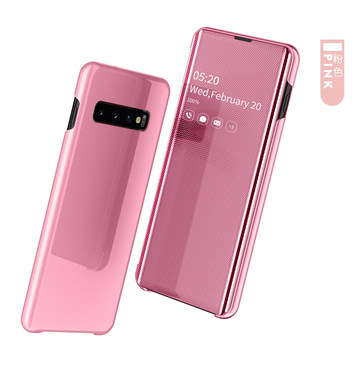 Умный зеркальный флип-чехол для телефона samsung Galaxy S9 S10 S8 Plus S10E A30 A50 A70 A750 Прозрачный чехол для Galaxy Note 10 9 8 Pro
