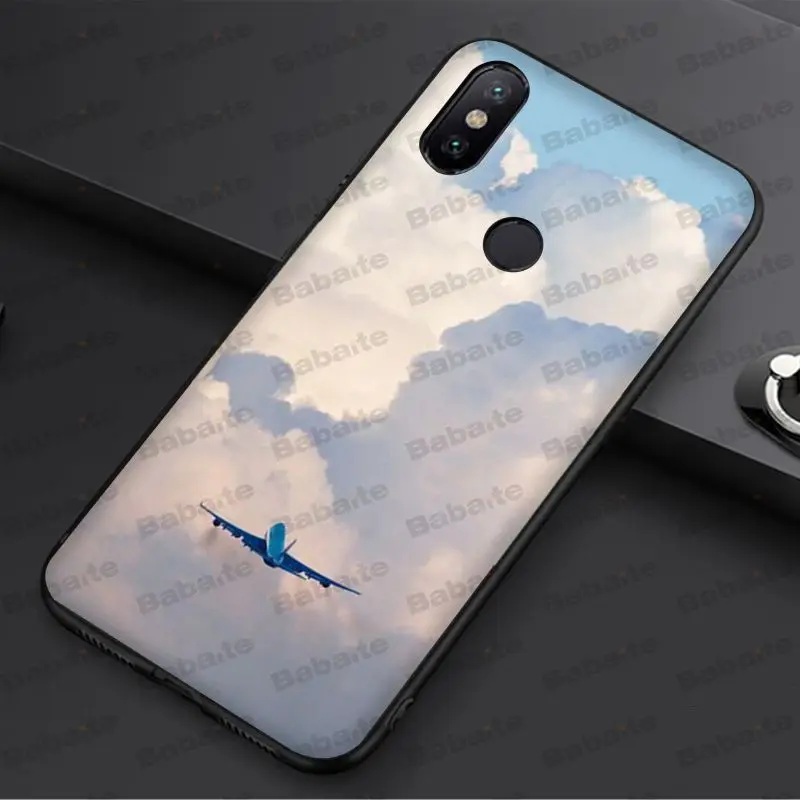 Мультяшный самолёт Babaite DIY Окрашенные аксессуары для телефона чехол redmi 5plus 5A 6pro 4X