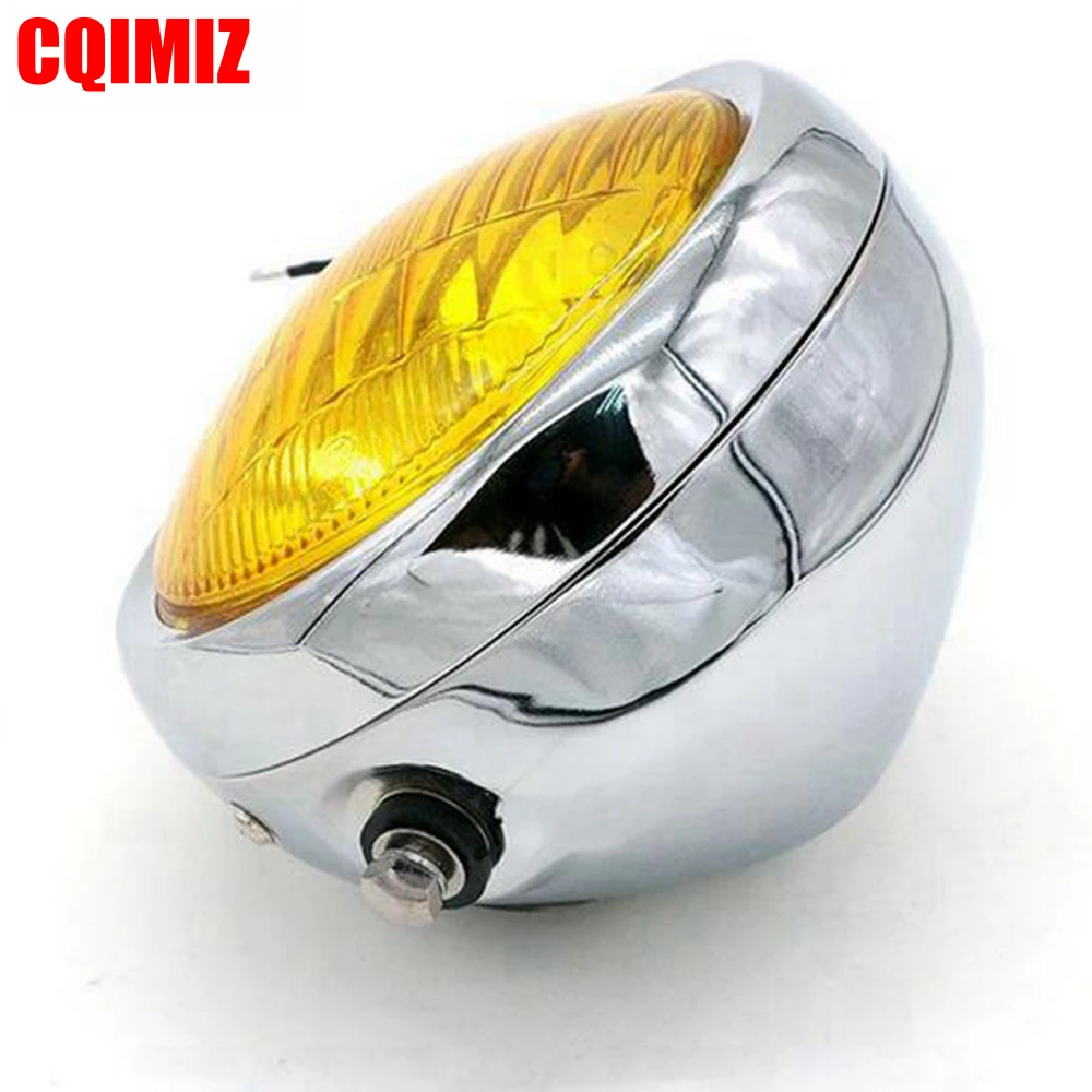 Черная металлическая решетка 35 Вт галогенная передняя фара мотоцикла для CG125 GN125