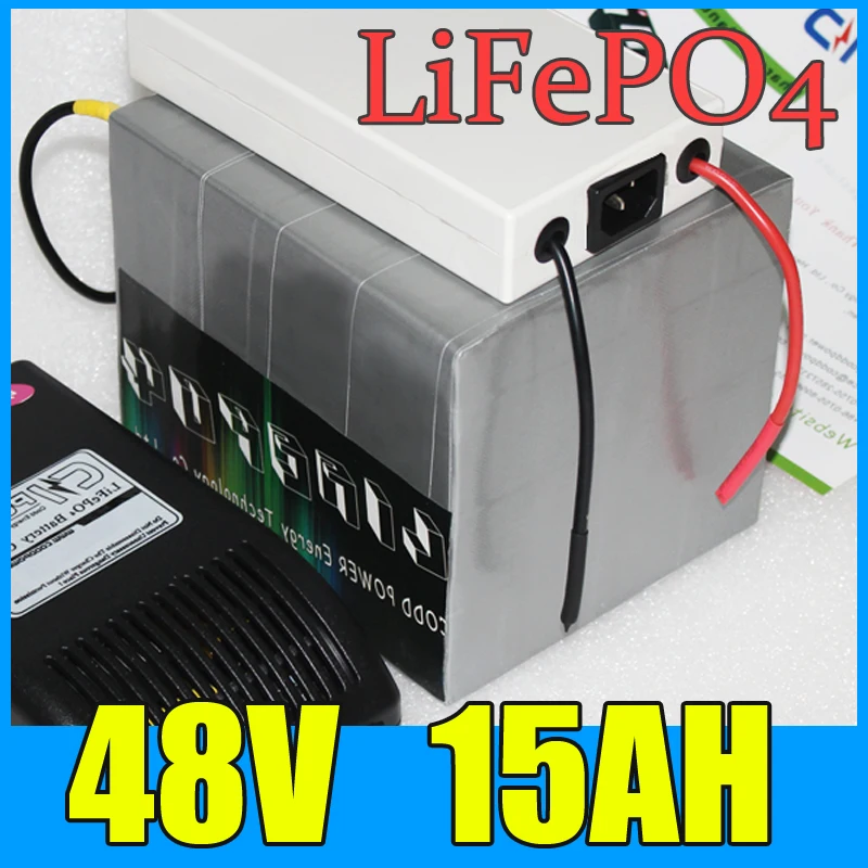Аккумуляторная батарея LiFePO4 48 в 15 Ач 1000 Вт для электрического велосипеда скутера