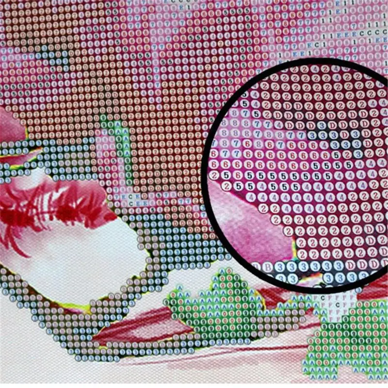 5D Diamond Painting Stitch Cross Needlework Full Embroidery Colorful Round Decorative Flowers | Дом и сад