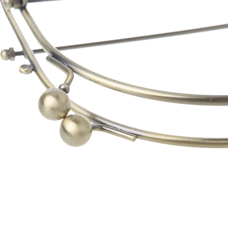 

SFDVBB 1Pc Metal Half Round Frame Kiss Clasps Lock Purse Bag Handbag Handle Clutch