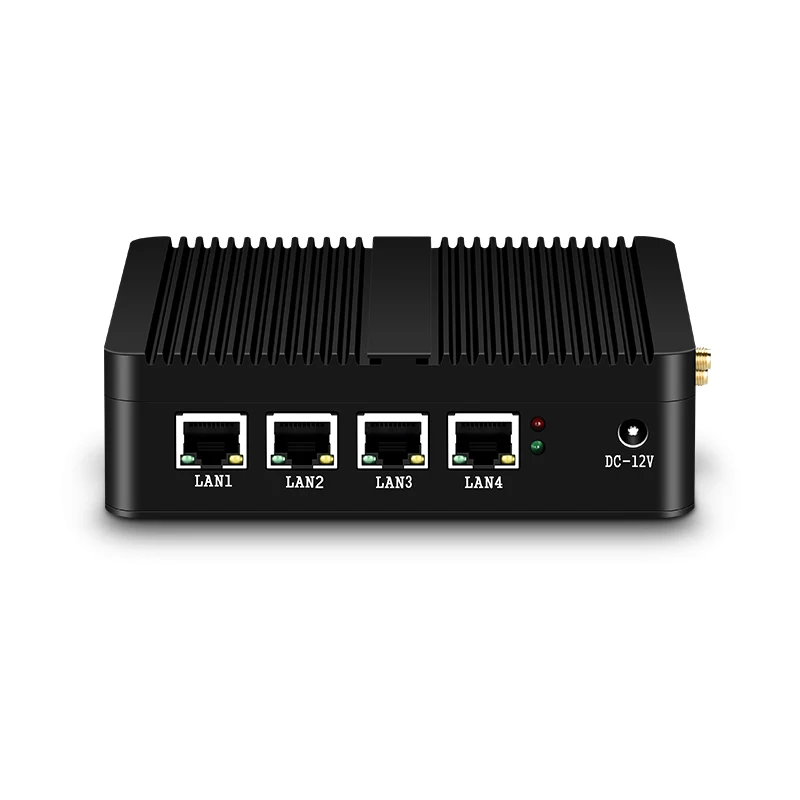 BEBEPC безвентиляторный мини ПК 4 LAN Celeron J1900 Quad Core J1800 N2830 маршрутизатор брандмауэра