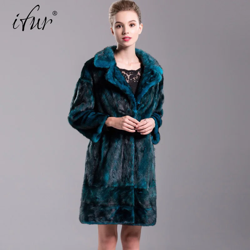 2021 бренд класса люкс для женщин натуральная норковая Меховая куртка длинная