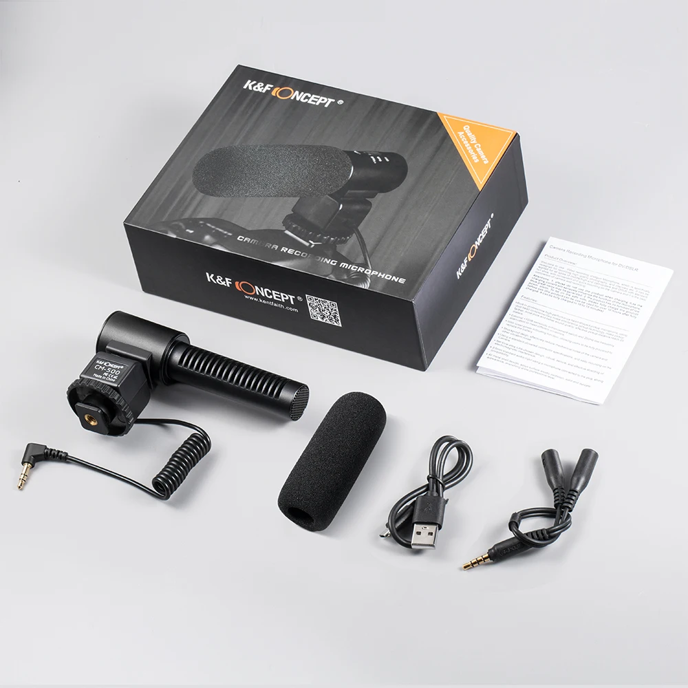K& F концепция CM-500 стерео камера-регистратор с микрофоном интервью микрофон перезаряжаемый микрофон для Canon Nikon sony DSLR камеры