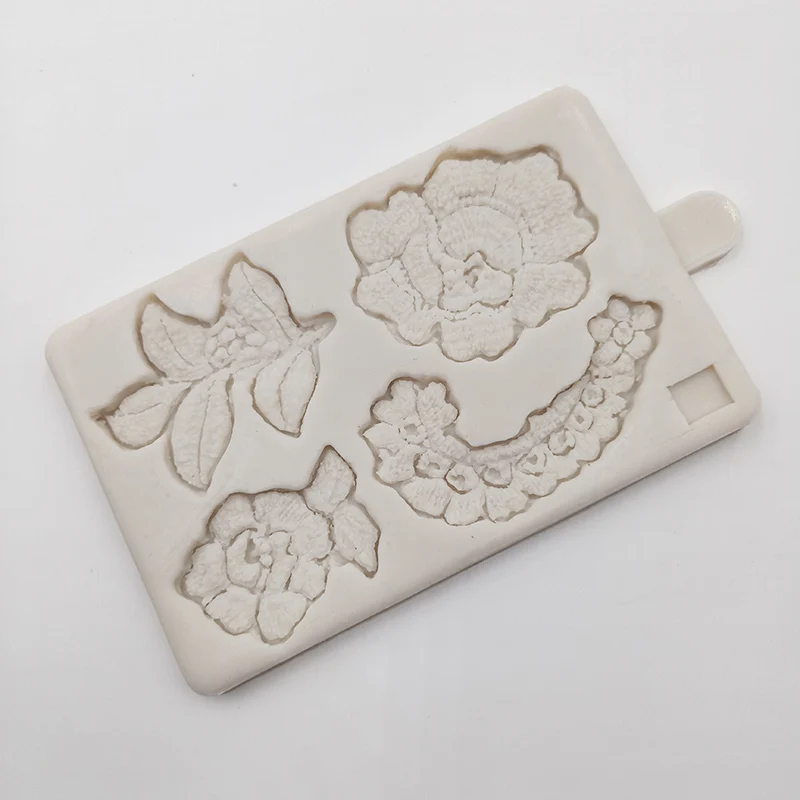 minsunbak Flower Silicone Mold Cake Border Decoration Chocolate Gumpaste DIY Baking Tools | Дом и сад