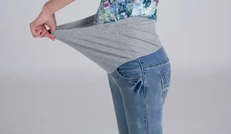 Высококачественные джинсовые штаны для беременных джинсы Одежда