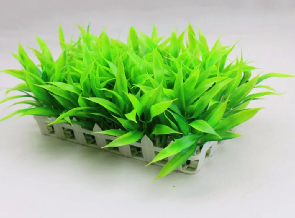 

10*20cm Rectangle Bushy Artificial Plastic Green Grass Fence Lawn For Wedding Home Office Venue Decoration Design-08