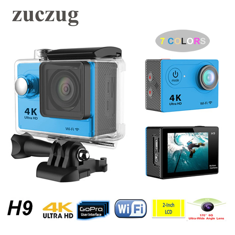 ZUCZUG H9 со сверхвысоким разрешением Ultra HD 4 K 1080 P 12 м с функцией вай фай цифровая экшн