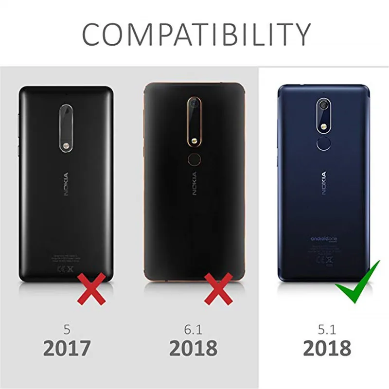 Мягкий прозрачный силиконовый чехол из ТПУ для Nokia 5 1 TA-1061 TA-1075 TA-1076 TA-1081 задняя