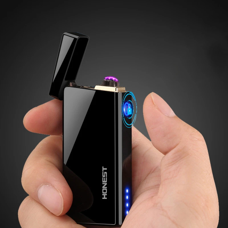 1 шт. сенсорный экран Двойная дуговая Зажигалка USB зарядка ветрозащитная